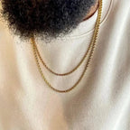 3MM Rope Chain (Never - Tarnish) 18 IN White Gold - Shop Gold Supply