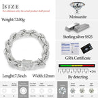 Iced Rope Bracelet – “Glacier Twist” Edition White Gold 6 IN 8MM Moissanite - Shop Gold Supply