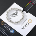 Iced Rope Bracelet – “Glacier Twist” Edition White Gold 6 IN 8MM Moissanite - Shop Gold Supply