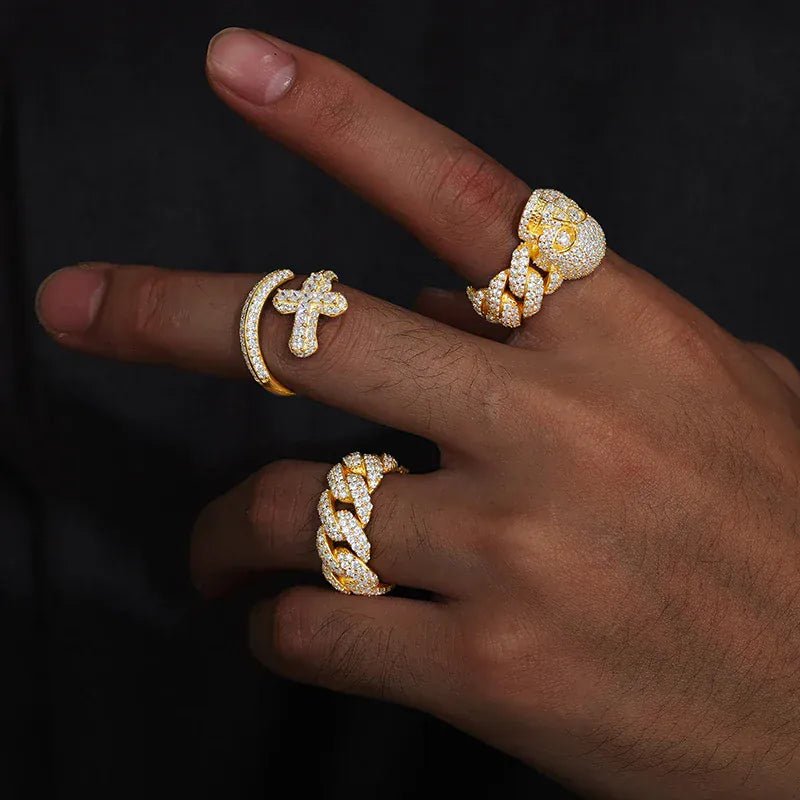 Iced Skull Statement Ring – “Pharaoh’s Fury” Edition Yellow Gold 7 - Shop Gold Supply