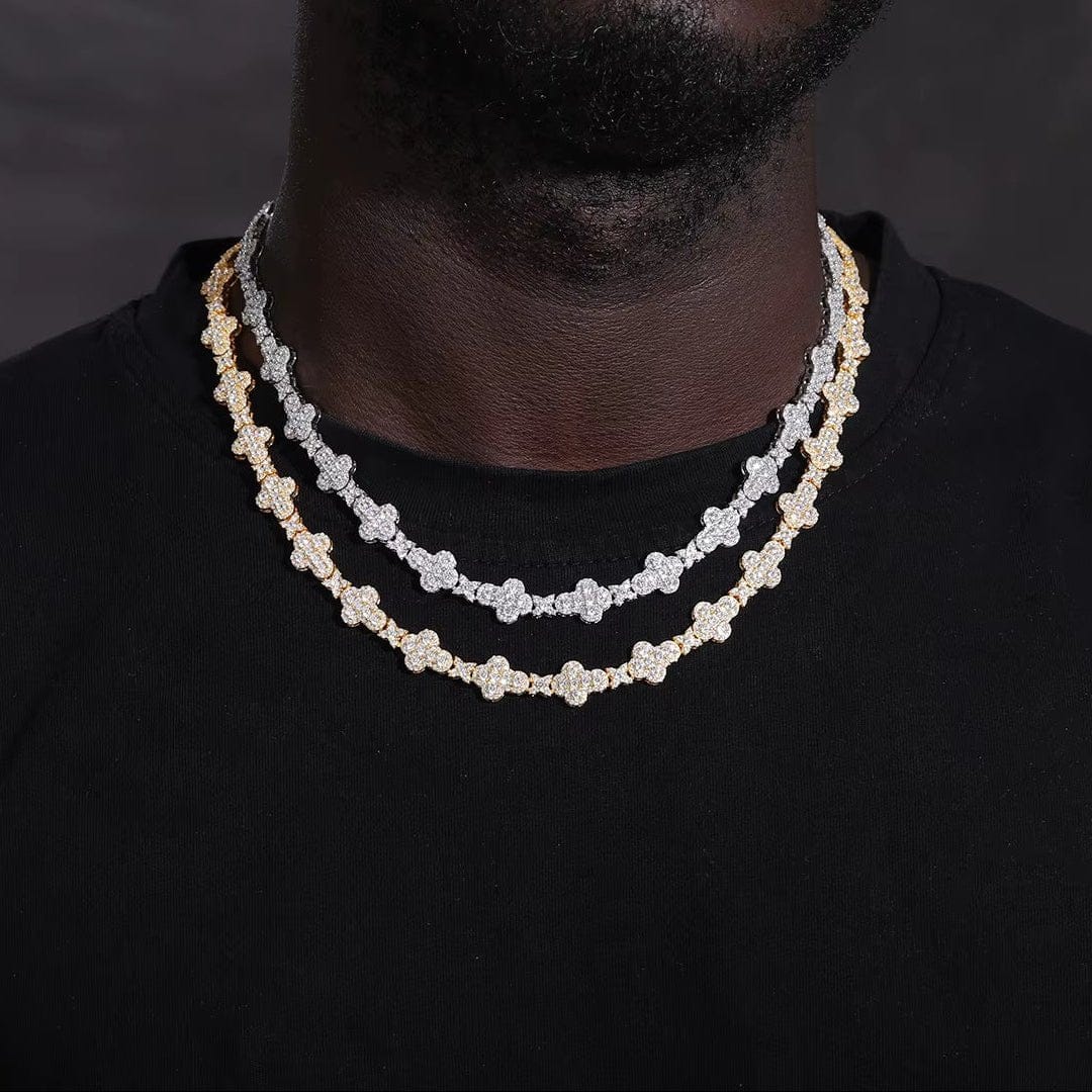 Iced Trinity Link Chain – “Blessed Radiance” Edition - The Gold Supply