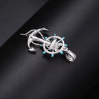 Moissanite Glow Anchor Helm Pendant – “Stormproof” Edition Yellow Gold - Shop Gold Supply