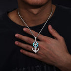 Moissanite Glow Anchor Helm Pendant – “Stormproof” Edition Yellow Gold - Shop Gold Supply