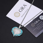 Moissanite Glow Angel Heart Pendant – “Divine Flame” Edition - Shop Gold Supply