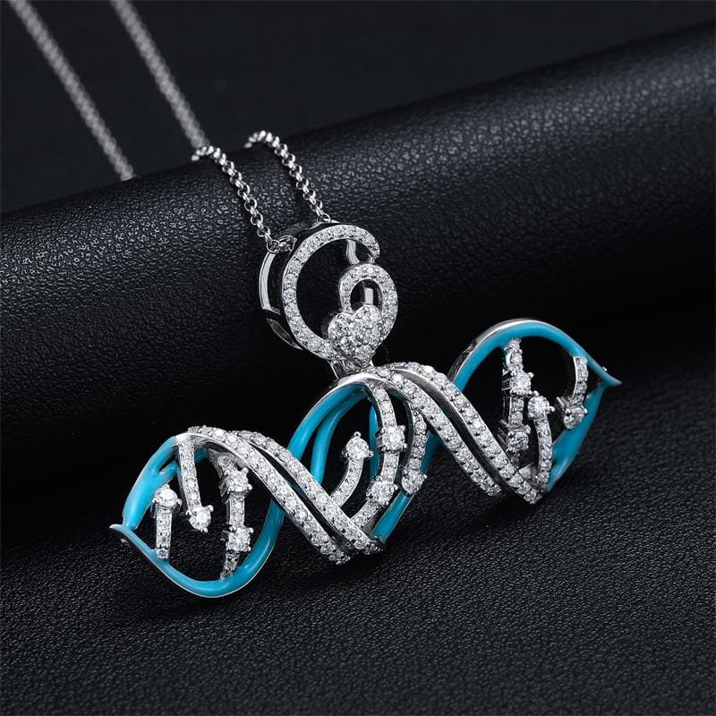 Moissanite Glow DNA Pendant – “Born Different” Edition - Shop Gold Supply