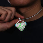 Moissanite Glow Heart Pendant – “Heartbeat Harmony” Edition - The Gold Supply