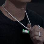 Moissanite Glow Money Bag Pendant – “Fistful of Fortune” Edition - Shop Gold Supply