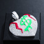 Moissanite Glow Money Heart Pendant – “Broken Rich” Edition - The Gold Supply