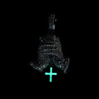 Moissanite Glow Prayer Hands Pendant – “Blessed Drip” Edition - Shop Gold Supply