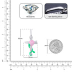 Moissanite Glow Rose Cross Pendant – “Eternal Bloom” Edition - Shop Gold Supply