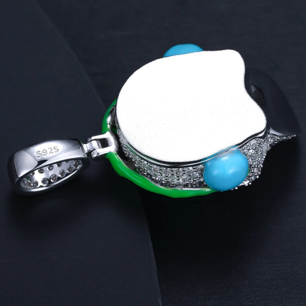 Moissanite Glow Skull Glow Pendant – “Neon Drip” Edition White Gold - Shop Gold Supply