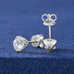 Moissanite Snakehead Stud Earrings – “Venom Strike” Edition White Gold - Shop Gold Supply