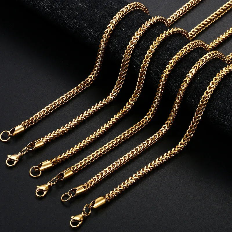 Never Tarnish 3MM Franco Chain – “Endless Flow” Edition 18 IN White Gold - Shop Gold Supply