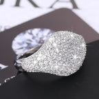 Pavé Wave Dome Ring – “Glacier Crest” Edition 6 - Shop Gold Supply