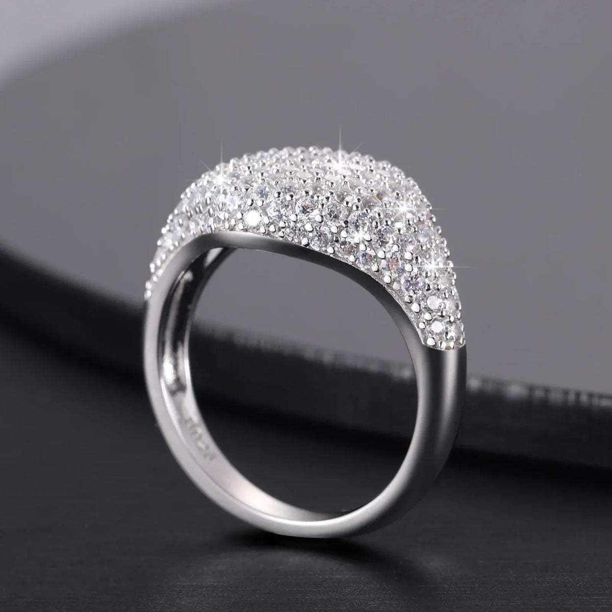 Pavé Wave Dome Ring – “Glacier Crest” Edition 6 - Shop Gold Supply