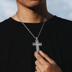 Reversible Iced Cross Pendant – “Double Blessing” Edition 30 IN FREE Rope - Shop Gold Supply