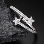 Shooting Star Wrap Bangle Bracelet – “Cosmic Trail” Edition VVS 5A CZ 7 IN - Shop Gold Supply