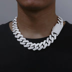 Square-Edge Cuban Link Chain – “Arctic Edge” Edition - The Gold Supply