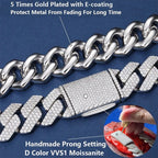 Square-Edge Cuban Link Chain – “Arctic Edge” Edition - The Gold Supply