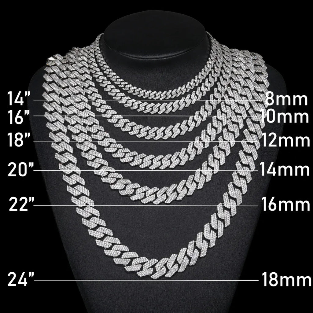 Square-Edge Cuban Link Chain – “Arctic Edge” Edition - The Gold Supply