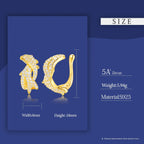 Thorn Clip Earrings – “Icebound Thorns” Edition Moissanite Yellow Gold 1pc - Shop Gold Supply